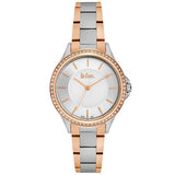 Lee Cooper Women's Watch Analog, Silver Dial Rose-Gold Metal Band, LC06938.530