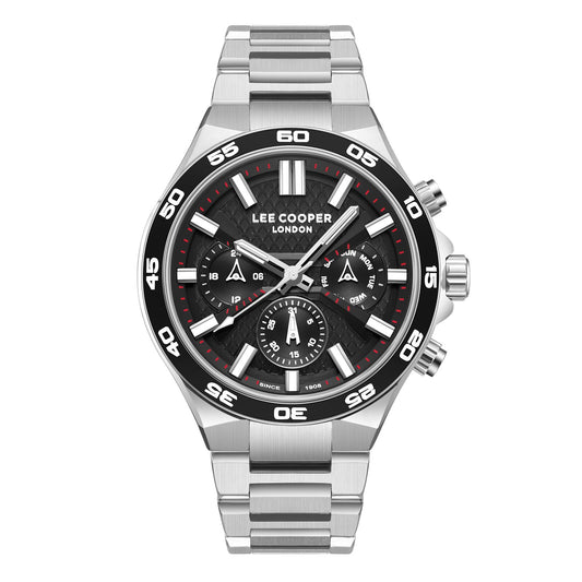 Lee Cooper, Men's, Analog Watch, Black Dial, with Stainless Steel Band, LE-LC08067.350