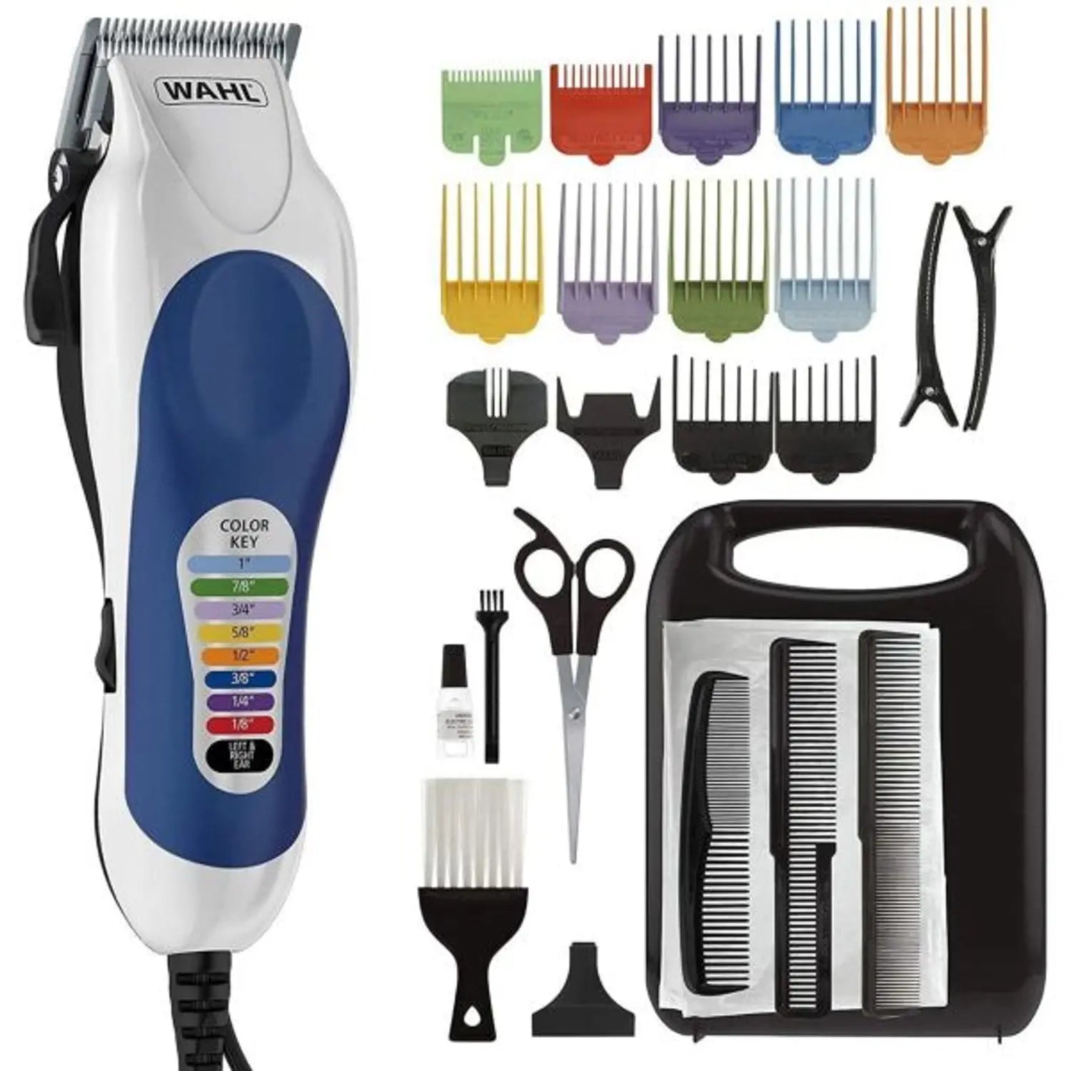 Wahl Color Pro Corded Hair Clipper – Model 79400-627 | Easy Haircutting with Color-Coded Guide Combs