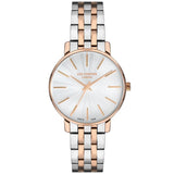 Lee Cooper Women's Watch Analog, White Dial, Two Tone Stainless Steel Strap, LC07338.530 