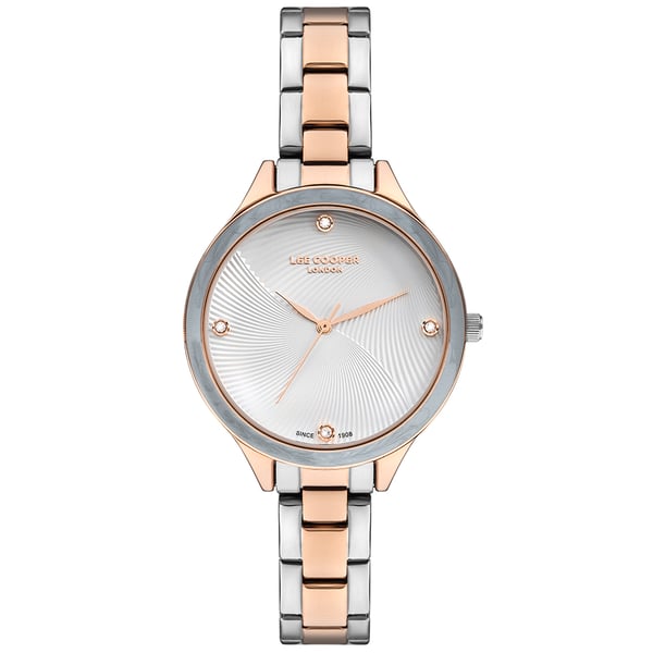 Lee Cooper Women's Watch Analog, Silver Dial, Two Tone Stainless Steel Strap, LC07389.530