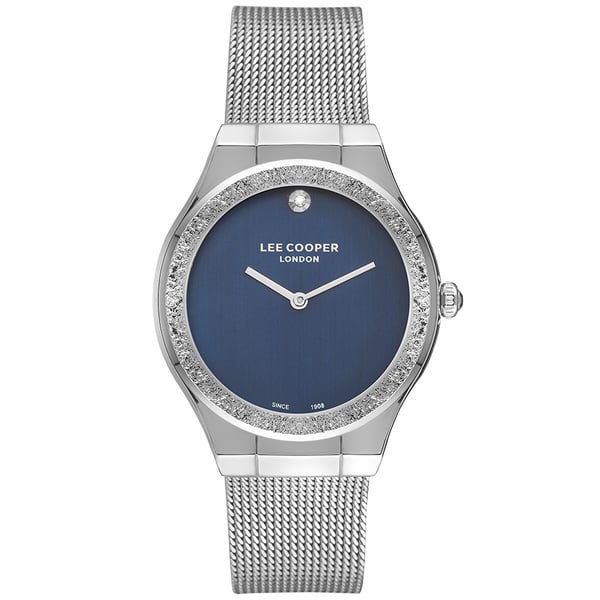 Lee Cooper Women's Watch Analog,Blue Dial, Mesh Strap, LC07407.390 