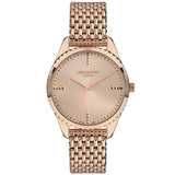 Lee Cooper Women's Watch Analog,  Rose Gold Dial, Rose Gold Stainless Steel Strap, LC07356.410 