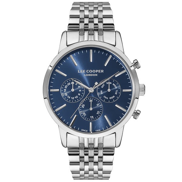 Lee Cooper Men's Watch Analog, Blue Dial, Stainless Steel Strap, LC07359.390 