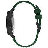 Lee Cooper Men's Date Analog Watch with Green Dial and Green Silicone Band, LC07361.677