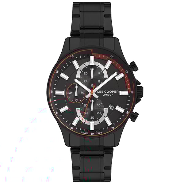 Lee Cooper Men's Watch Analog, Black Dial, Black Stainless Steel Strap, LC07352.650 