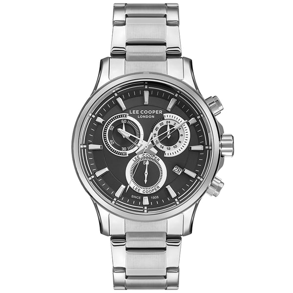Lee Cooper Men's Watch Analog, Black Dial, Stainless Steel Strap, LC07360.350 