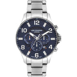 Lee Cooper Men's Watch Analog, Blue Dial Silver Stainless Steel Strap, LC07802.390