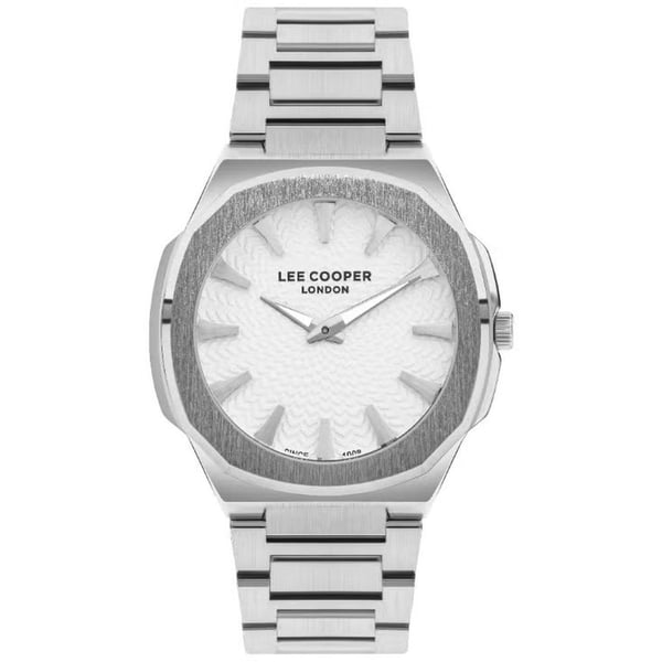 Lee Cooper Men's Watch Analog, Silver Dial Silver Metal Band , LC07861.330 