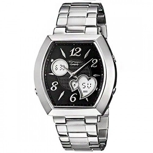 Casio, Men’s Watch Analog, Black Dial Silver Stainless Steel Band, SHN-6007D-1ADR