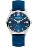 Swiss Military Hanowa Men's Analog Watch Blue Dial with Blue Leather Strap, SMWGB2200106