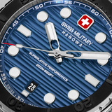 Swiss Military Hanowa Men's Analog Watch Blue Dial with Silver Stainless Steel Bracelet, SMWGH0006602
