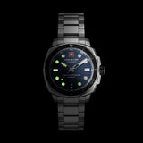 Swiss Military Hanowa Men's Analog Watch Blue Dial with Silver Stainless Steel Bracelet, SMWGH0006602