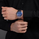 Swiss Military Hanowa Men's Analog Watch Blue Dial with Silver Stainless Steel Bracelet, SMWGH0006701