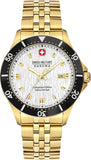 Swiss Military Hanowa Men's Analog Watch Silver Dial with Gold Stainless Steel Bracelet, SMWGH2100611