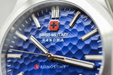 Swiss Military Hanowa Men's Analog Watch Blue Dial with Silver Stainless Steel Bracelet, SMWGH2101905