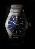 Swiss Military Hanowa Men's Analog Watch Blue Dial with Silver Stainless Steel Bracelet, SMWGH2101905