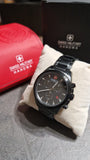 Swiss Military Hanowa Men's Chronograph Watch Black Dial with Black Stainless Steel Bracelet, SMWGI0001930