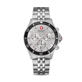 Swiss Military Hanowa Men's Chronograph Watch Silver Dial with Silver Stainless Steel Bracelet, SMWGI0007602