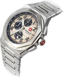 Swiss Military Hanowa Men's Chronograph Watch Grey Dial with Silver Stainless Steel Bracelet, SMWGI2102002