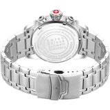 Swiss Military Hanowa Men's Chronograph Watch Grey Dial with Silver Stainless Steel Bracelet, SMWGI2102002