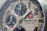 Swiss Military Hanowa Men's Chronograph Watch Grey Dial with Silver Stainless Steel Bracelet, SMWGI2102002