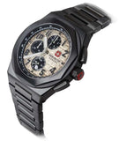 Swiss Military Hanowa Men's Chronograph Watch Grey Dial with Black Stainless Steel Bracelet, SMWGI2102032