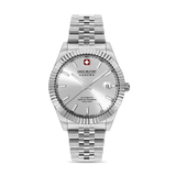 Swiss Military Hanowa Men's Automatic Watch Silver  Dial with Silver Stainless Steel Bracelet, SMWGL0002104