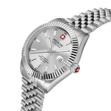 Swiss Military Hanowa Men's Automatic Watch Silver  Dial with Silver Stainless Steel Bracelet, SMWGL0002104