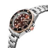 Swiss Military Hanowa Men's Automatic Watch Brown Dial with Two-Tone Stainless Steel Bracelet, SMWGL0006360