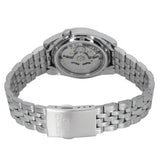 Seiko 21 Jewels Men's Automatic Watch Analog Blue Dial with Silver Stainless Steel Band, SNK357K