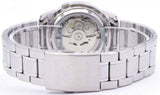 Seiko Men's Mechanical Watch Analog, White Dial Silver Stainless Band, SNKE49J