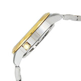 Seiko Men's Mechanical Watch Analog, White Dial Silver & Gold Stainless Band, SNKE54J