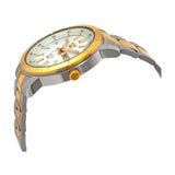 Seiko 5 Sports Men's Automatic GMT Watch, Silver Dial with Two Tone Stainless Steel Strap,SNKN58K