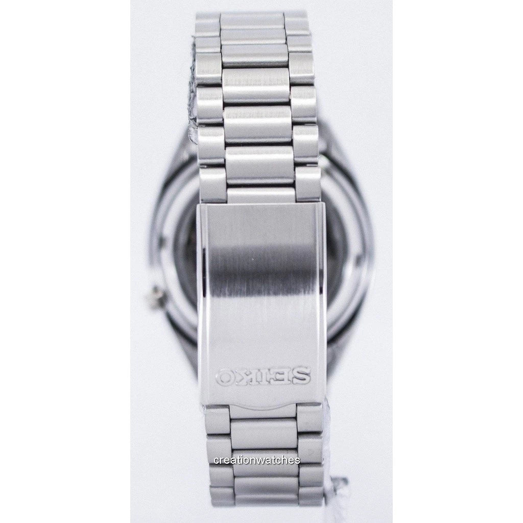 Seiko Men's Mechanical Watch, Automatic 21 Jewels Grey Dial Silver Stainless Band, SNXS75K