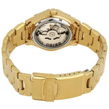 Seiko Men's Sports Watch, Automatic 23 Jewels Gold Dial Gold Stainless Band, SNZ450J