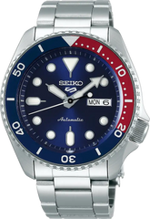 Seiko, Men's Mechanical Sport Watch Analog, Blue Dial Silver Stainless Steel Band, SRPD53K