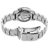 Seiko, Men's Mechanical Watch Analog, Orange Dial Silver Stainless Steel Band, SRPK33K