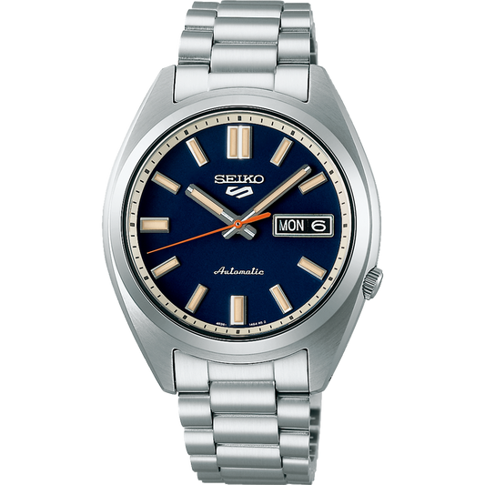 Seiko, Men's Mechanical Watch Analog, Blue Dial Silver Stainless Steel Band, SRPK87K authentic Seiko watch with original box and warranty papers