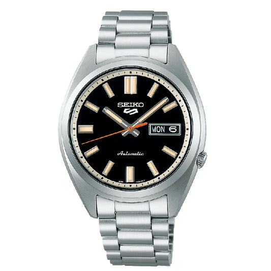 Seiko, Men's Mechanical Watch Analog, Black Dial Silver Stainless Steel Band, SRPK89K authentic Seiko watch with original box and warranty papers