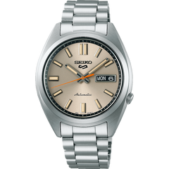 Seiko, Men's Mechanical Watch Analog, Silver Dial Silver Stainless Steel Band, SRPK91K