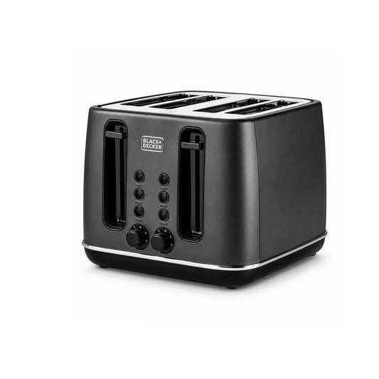 Black+Decker Stainless Steel 4 Slice Toaster Black SSET425