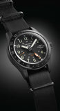 Seiko 5 Sports Men's Automatic Watch Analog Black Dial with Black Leather Strap, SSK025K