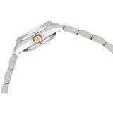 Seiko Women's Mechanical Watch Analog, White Dial Silver Stainless Band, SYMA35K
