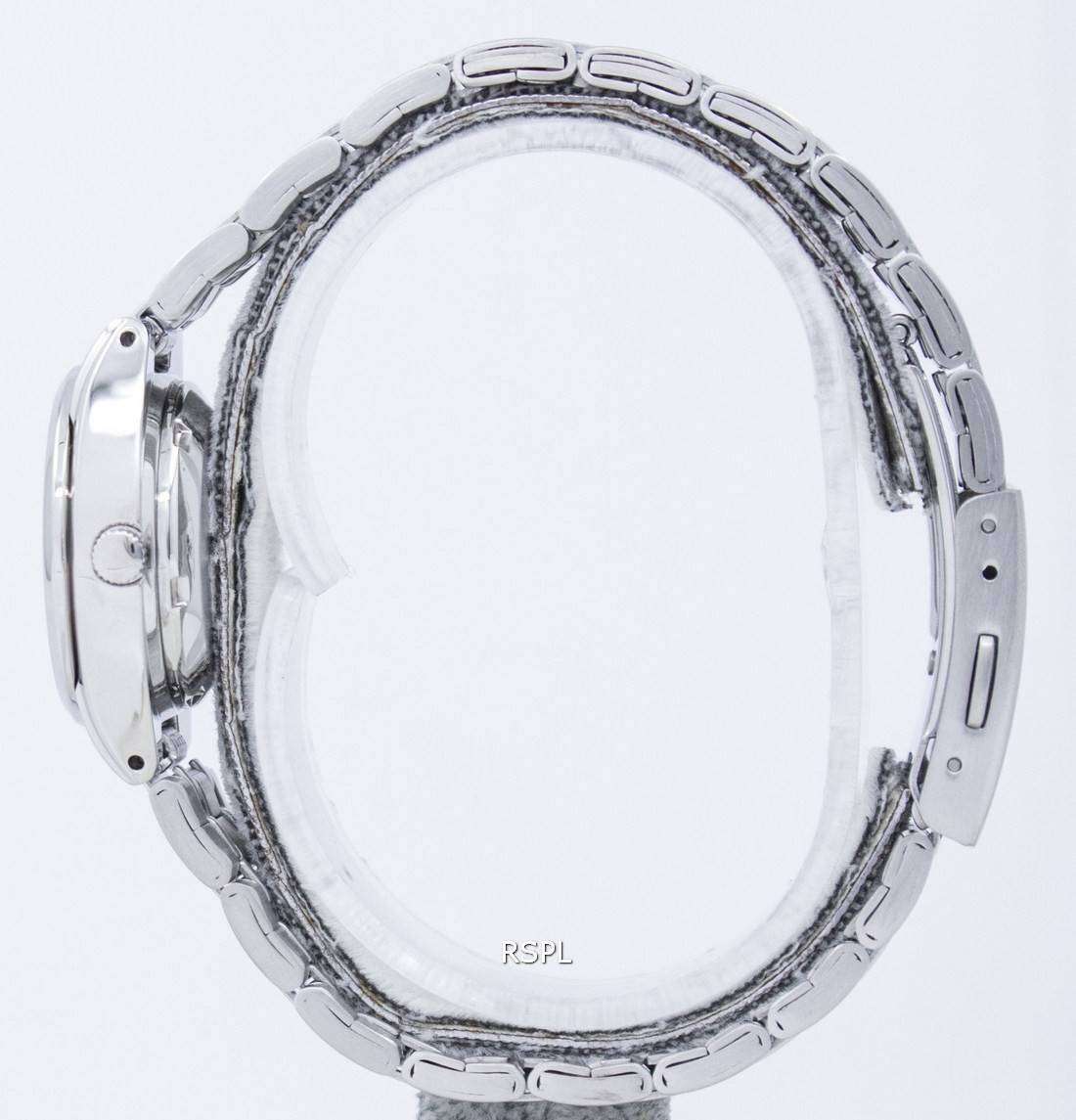 Seiko Women's Mechanical Watch Analog, White Dial Silver Stainless Band, SYMB93J