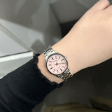 Casio Women's Watch Analog, Pink Dial Silver Stainless Steel Strap, LTP-1303D-4AVDF