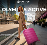 Carlton Olympus Active 76cm Rose Red 8 Wheel Hard Top Trolley, OLYMPUSACTIVE76RRD