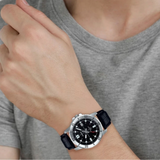 Casio Men's Watch Analog, Black Dial Black Leather Strap, MTP-VD01L-1EVUD