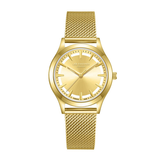 Lee Cooper, Men's, Analog Watch, Gold Dial, LE-LC08156.110