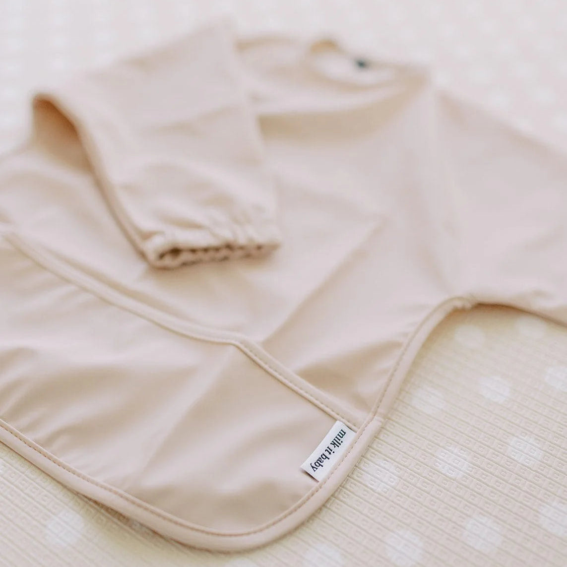 Milk It Baby Water Proof Sleeved Bib, Coral Pink, MI-SBCP001